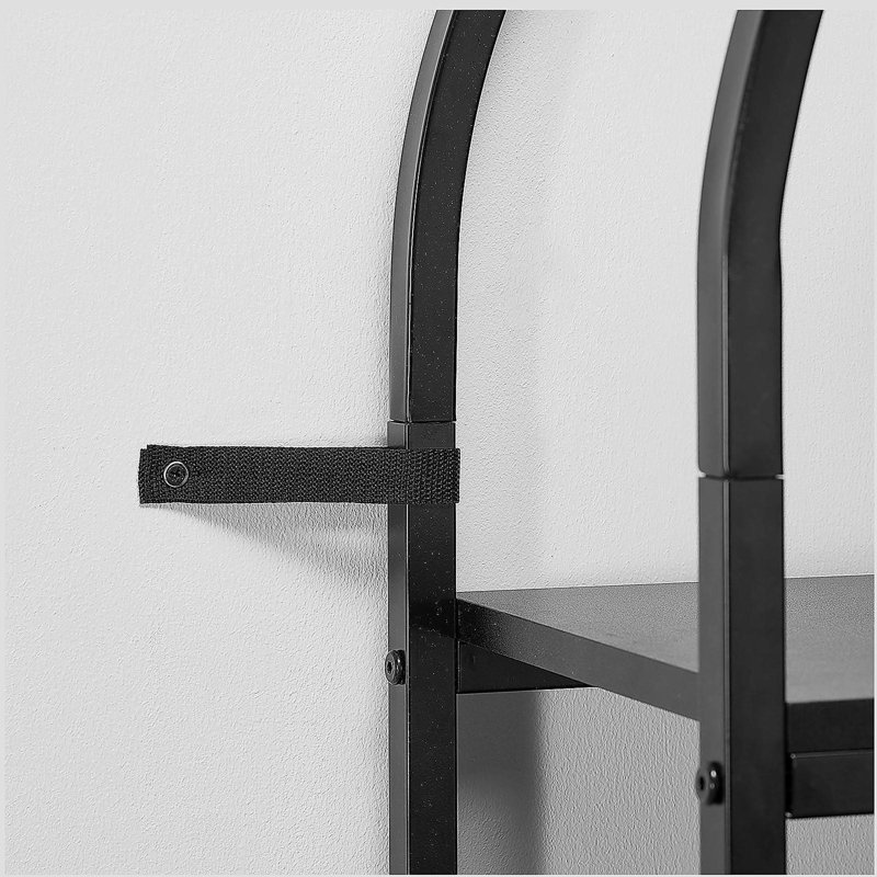 Metal Bookshelf, 4-Tier Arched Industrial Bookshelf, Small Rustic Vintage Storage Bookcase with Open Shelves, Freestanding Display Shelving Unit Storage Rack