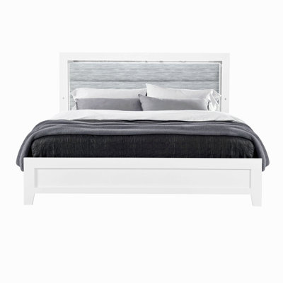 White Bed With Led
