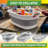 Collapsible Wash Basin - 20L Portable Sink with Drain Plug - Foldable Plastic Tub Dish Pan for Camping Gear, Handwashing Laundry, Vegetables, Dishes, Bottles, or RV Dishpan (Gray)
