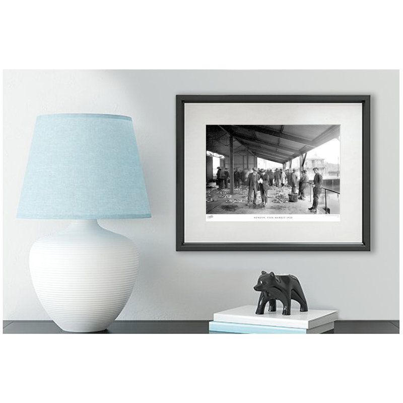 Newlyn, Fish Market 1920 1 Piece Single Picture Frame Wall Art, 60cm H x 80cm W x 2.3cm D