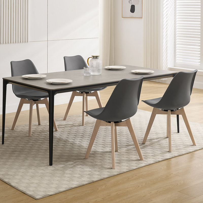 47cm H Upholstered Full Back Side Chair, Grey