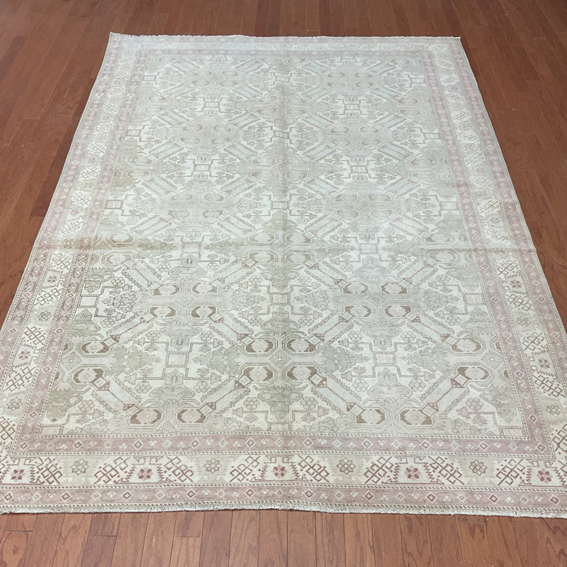 Hand Knotted Wool Geometric Rug