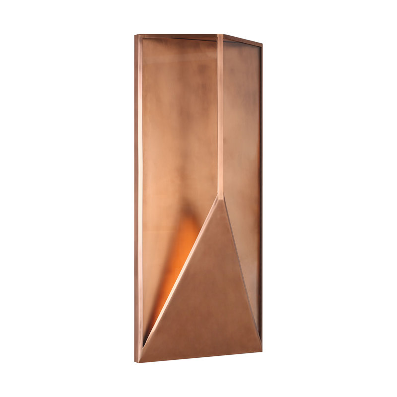 Punto LED Outdoor Wall Lantern, 30" H x 4.7" W x 13.5" D, Natural Copper