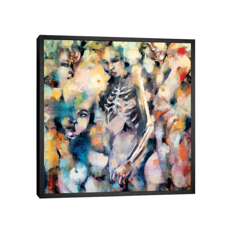 Impermanence 3-6-19 by Thomas Donaldson - Painting on Canvas, Black Floater Framed, 66.04cm H x 66.04cm W x 3.81cm D