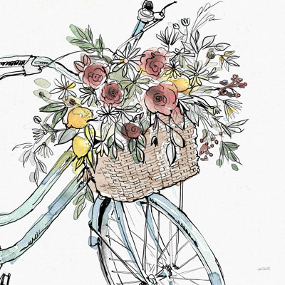 «Farmhouse Flea Market Bike I» par Anne Tavoletti - Peinture
