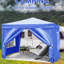 Auvent de jardin portatif 10 pi x 10 pi avec 4 parois latérales amovibles - Ez Pop Up pour l'extérieur, la plage, le camping, les événements de tente de blocage de mariage, la protection de camping, imperméable