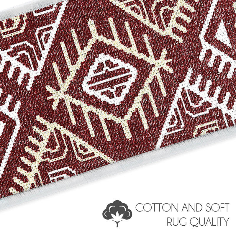 Tapis de marche intérieur antidérapant 9 po x 28 po Monument Design - 70% coton, Marron