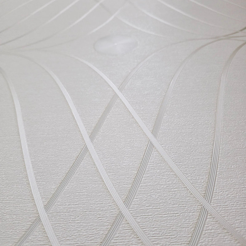 Papier peint moderne texturé crème Ogee