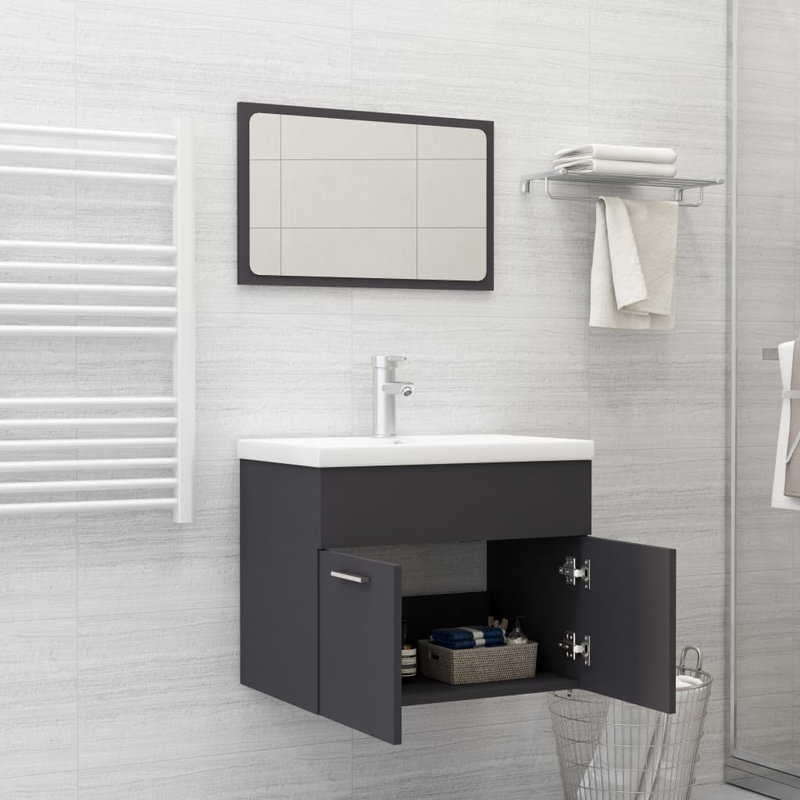Cupani Vanity & Mirror Set, Black