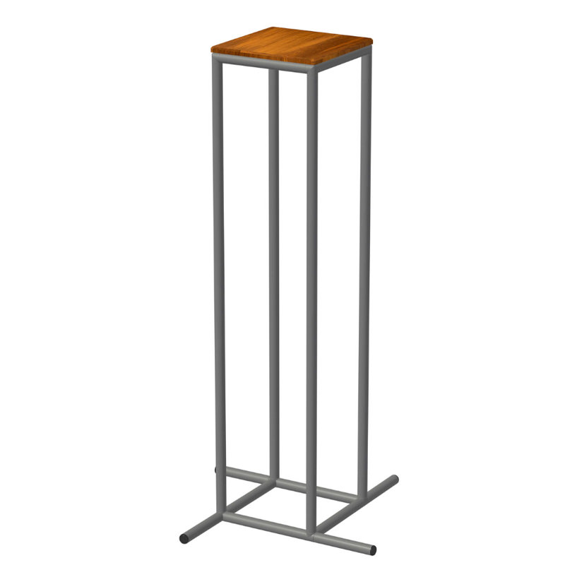 Holmestrand End Table, Teak, Silver