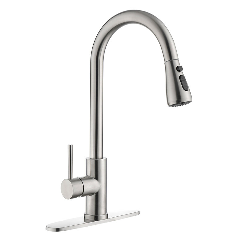 FB WERFY Pull Down Kitchen Faucet, Brushed Nickel