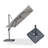 Rozon 9' Square Cantilever Umbrella with  Fade Resistance Recycled Fabric and 360-degree Rotation-1318018098