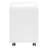Contemporary Rolling File Cabinet With Glossy White Surface And Functional Storage Coating, Office Drawers, Modern Printer Stand Smooth Working