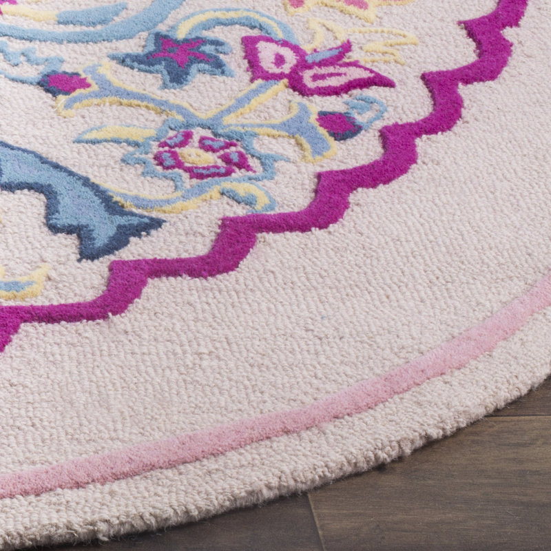 Blokzijl Hand Tufted Wool Oriental Rug, Round 5'