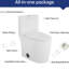 White Ceramic 1.1/1.6 Toilet, Elongated, Comfort Height, Soft Close Seat, & , T036wt White, Comfortable,