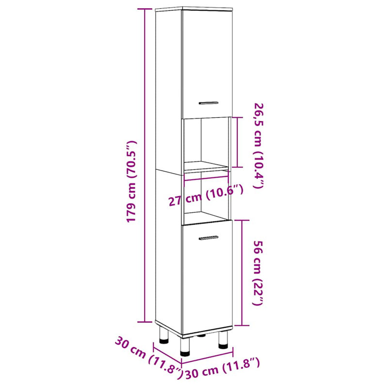 Avrey Linen Cabinet, Old Wood