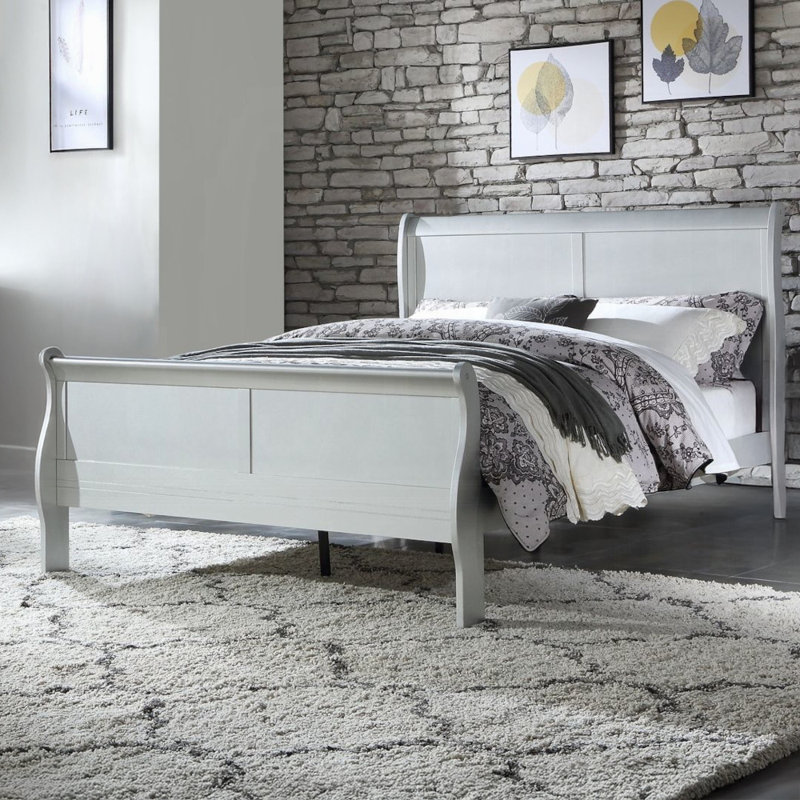 Lit simple Louis Philippe, Simple, Argent
