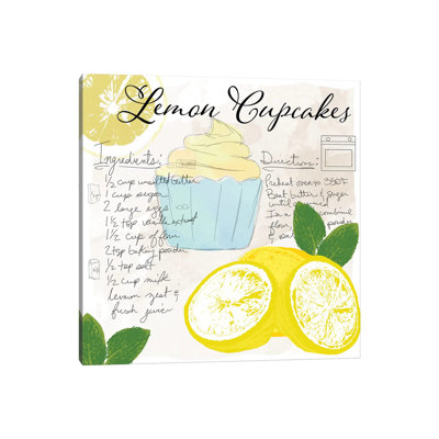 Lemon Cupcakes 1 Piece Wrapped Canvas Painting