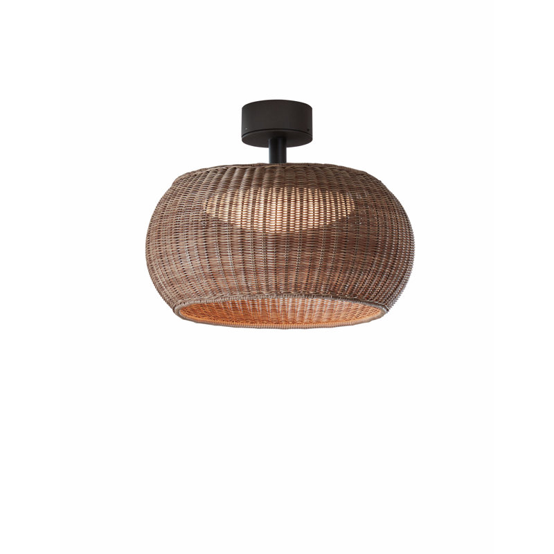 Perris LED Semi Flush Mount, Brown