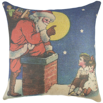 Santa Reversible Throw Pillow