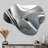 White Black Contemplative Abstraction - Abstract Modern Waves Cloud Shape Metal Wall Sculpture-103969499