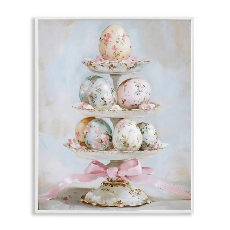 Pastel Coquette, œufs de Pâques, estampe numérique, conception par Arlington Prints, H 14 po x l 11 po
