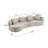 Hession 126" Modern Compression Curved Sectional Sofa-756296434