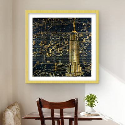 «Gold City», reproduction d'art encadrée