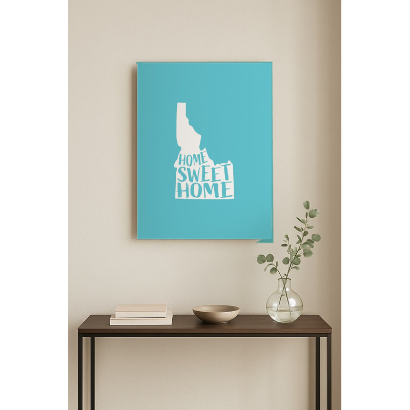 DOUX FOYER — Silhouette de l'État de l'Idaho — Portrait mural en métal, H 14 po x l 11 po