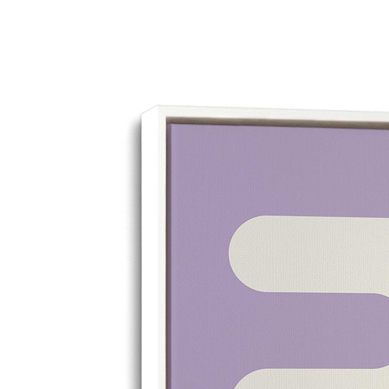 Impression sur toile mauve Bauhaus Minimalist Circuitry II, H 48,75 po x l 32,75 po, Blanc opaque