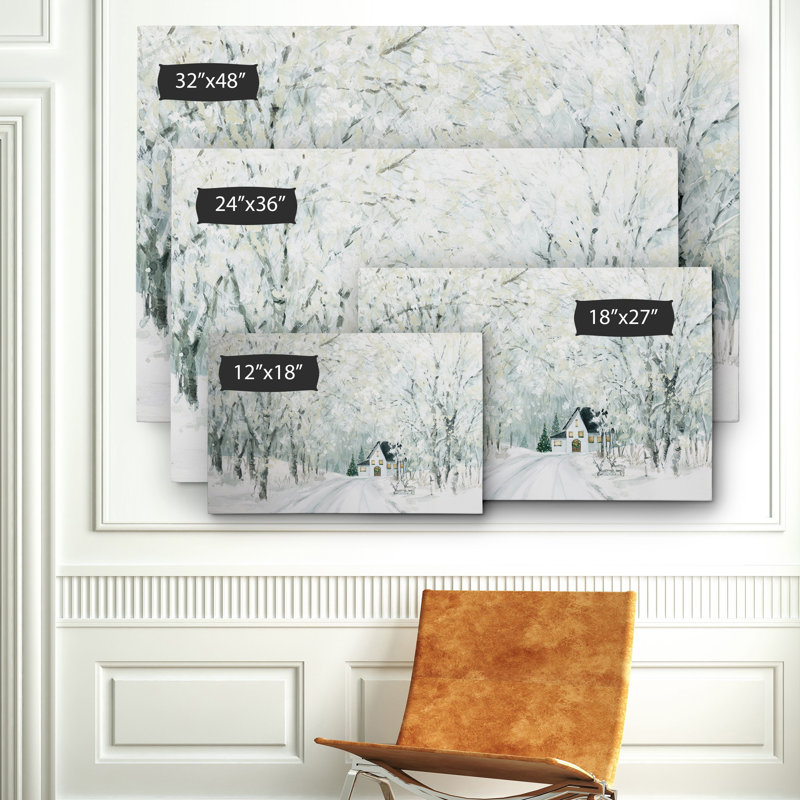 Christmas Lane - reproduction sur toile tendue, H 24 po x l 36 po x P 1,5 po