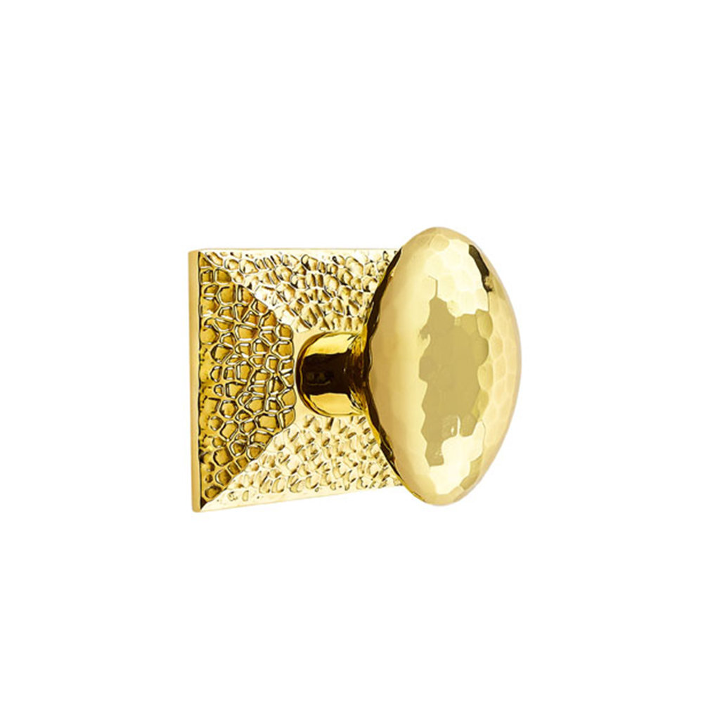 Emtek Privacy Knobset w/ Hammered Rosette and Hammered Egg Knob Emtek 