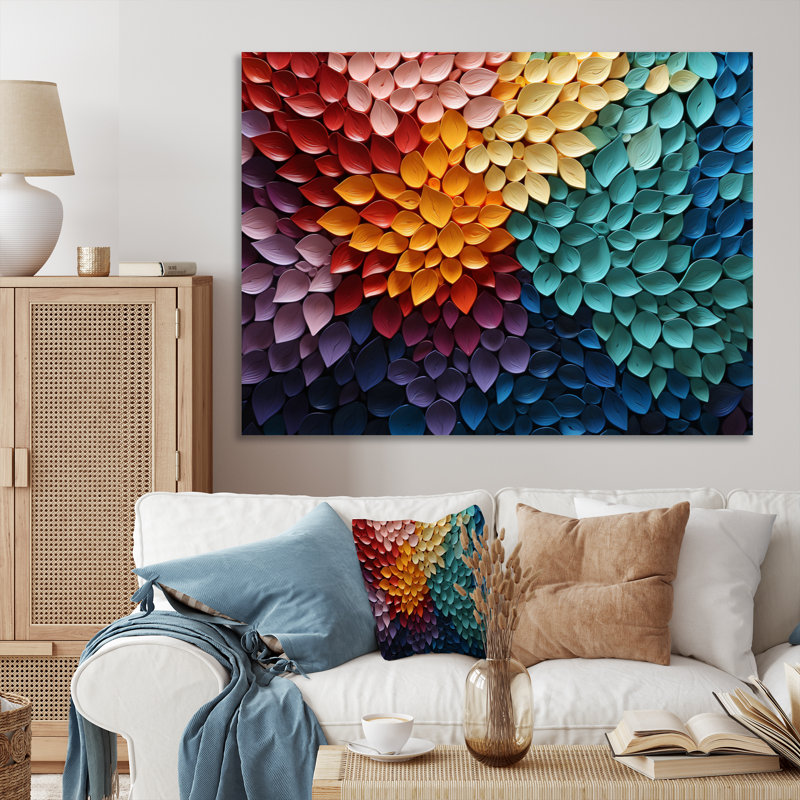 «Hardedge Art», Harmonic Fusion III, H 30 po x l 40 po x P 1,5 po, Toile tendue