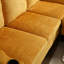 Canapé pour trois personnes, structure en bois massif, tissu chenille, poche latérale, avec deux porte-gobelets, repose-pieds avec rangement et canapé de salon Canapé modulaire confortable-2125147083