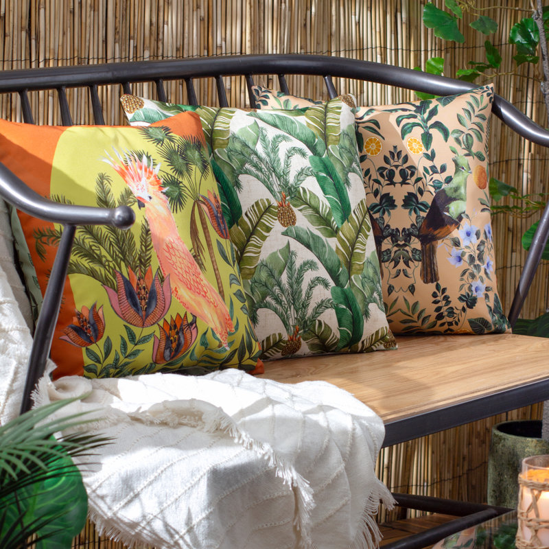 Alaylah Indoor / Outdoor Floral Square Throw Cushion