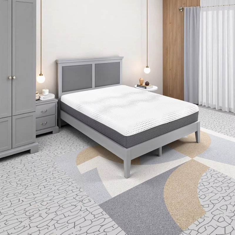 12" California King Mattress Green Tea Gel-Infused Memory Foam Hybrid Mattress with Plush Foam Pocket Coils, Mattress in a Box for Comfortable Sleep