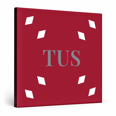 Tuscaloosa Luxury Diamond Monogram — White Crimson Gray
