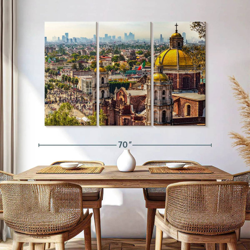 Sebbie Basilica In Mexico City, 32" H x 50" W