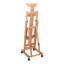 Chevalet à structure en H, chevalet de studio multifonctionnel, chevalet en bois de hêtre massif, support de toile à hauteur réglable, chevalet à plat inclinable avec roulettes verrouillables