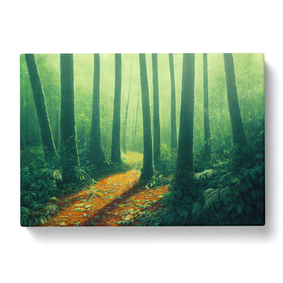 Stimulating Summer Forest - Wrapped Canvas