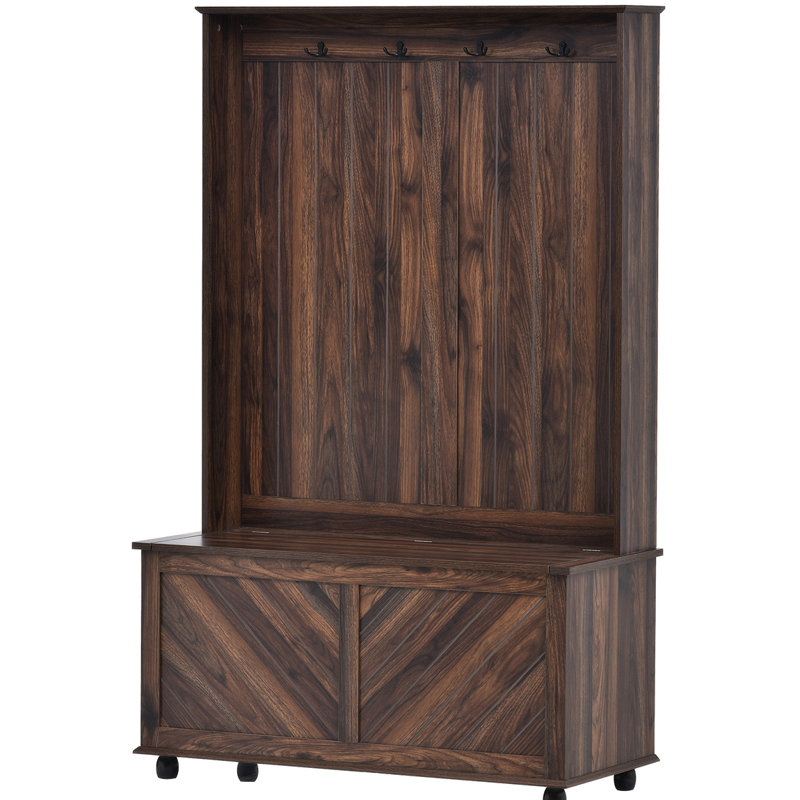 Banc de rangement pour chaussures 2 paires, Brun