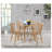 Waverly Light Ash Round Counter Height Dining Table, 48" Solid Rubberwood Kitchen Table for 4, Transitional Style