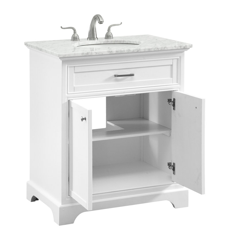 Ensemble de meuble-lavabo simple de 30 po Hermes, Blanc