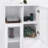 Wooden Floor Cabinet With 2 Glass Doors And 2 Storage Space,Living Room Bathroom Entryway-460627694
