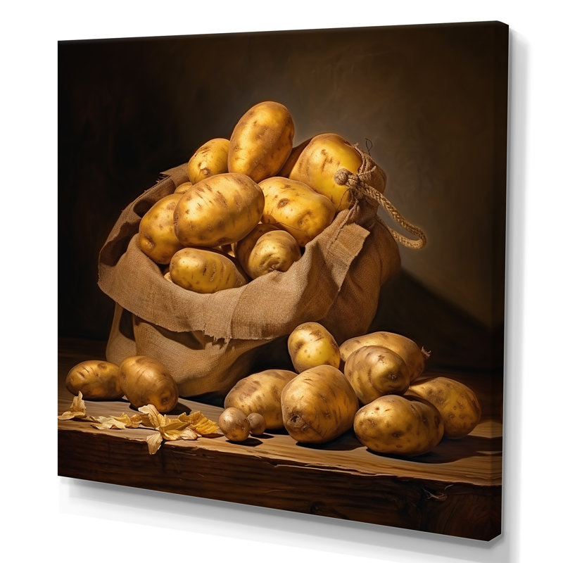 «Potato Amber» - reproduction sur toile, Toile tendue, H 24 po x l 24 po x P 1 po