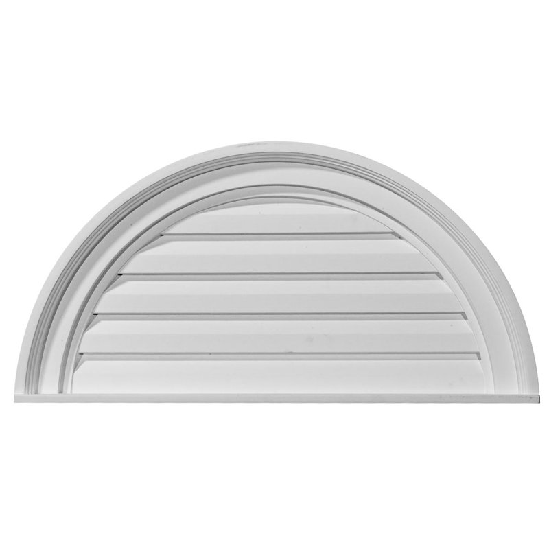 Half Round Gable Vent Louver, Non-Functional
