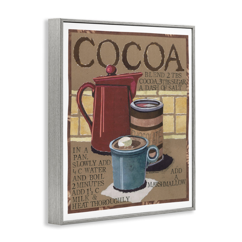 Recette «Hot Cocoa» par Nancy Overton, Estampe numérique Farmhouse, H 30 po x l 24 po
