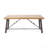 Outdoor Acacia Wood Metal Base Dining Table