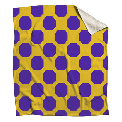 Couvertures mauves et jaunes octogonales