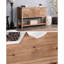 Console rustique en bois récupéré avec tiroirs et armoire
